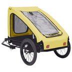 Vidaxl hondenfietstrailer geel en zwart