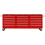 VidaXL Gereedschapswagen met 15 lades staal rood