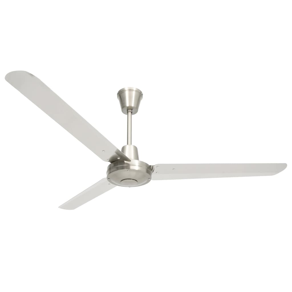VidaXL Plafondventilator 142 cm zilverkleurig