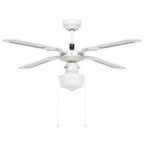 VidaXL Plafondventilator met lamp 106 cm wit