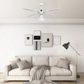 VidaXL Plafondventilator met lamp 106 cm wit