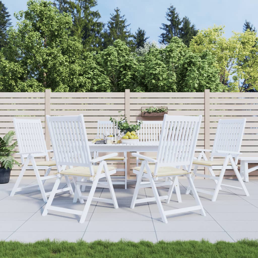 Vidaxl tuinstoelkussens 6 st 40x40x4 cm oxford stof crèmekleurig