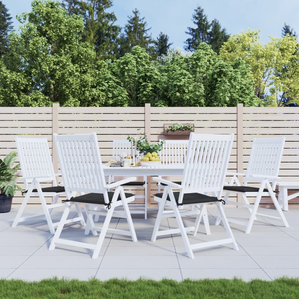 Vidaxl tuinstoelkussens 6 st 40x40x4 cm oxford stof zwart