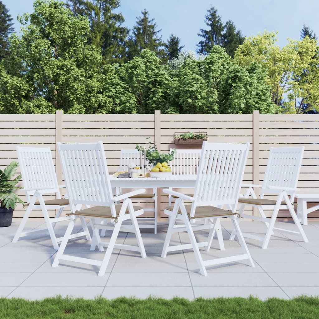 Vidaxl tuinstoelkussens 6 st 40x40x4 cm oxford stof taupe