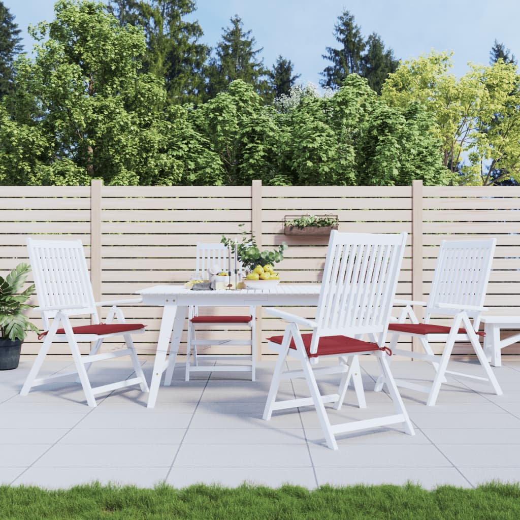 Vidaxl tuinstoelkussens 4 st 40x40x4 cm oxford stof wijnrood