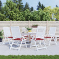 Vidaxl tuinstoelkussens 6 st 40x40x4 cm oxford stof wijnrood