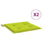 VidaXL Tuinstoelkussens 2 st 40x40x3 cm oxford stof felgroen
