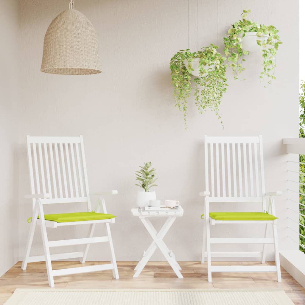 VidaXL Tuinstoelkussens 2 st 40x40x3 cm oxford stof felgroen