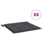 Vidaxl tuinstoelkussens 6 st 50x50x4 cm oxford stof antracietkleurig