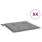 Vidaxl tuinstoelkussens 4 st 50x50x4 cm oxford stof grijs