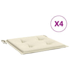 Vidaxl tuinstoelkussens 4 st 50x50x4 cm oxford stof crèmekleurig