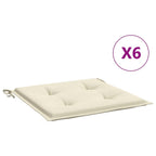 Vidaxl tuinstoelkussens 6 st 50x50x2 cm oxford stof crèmekleurig