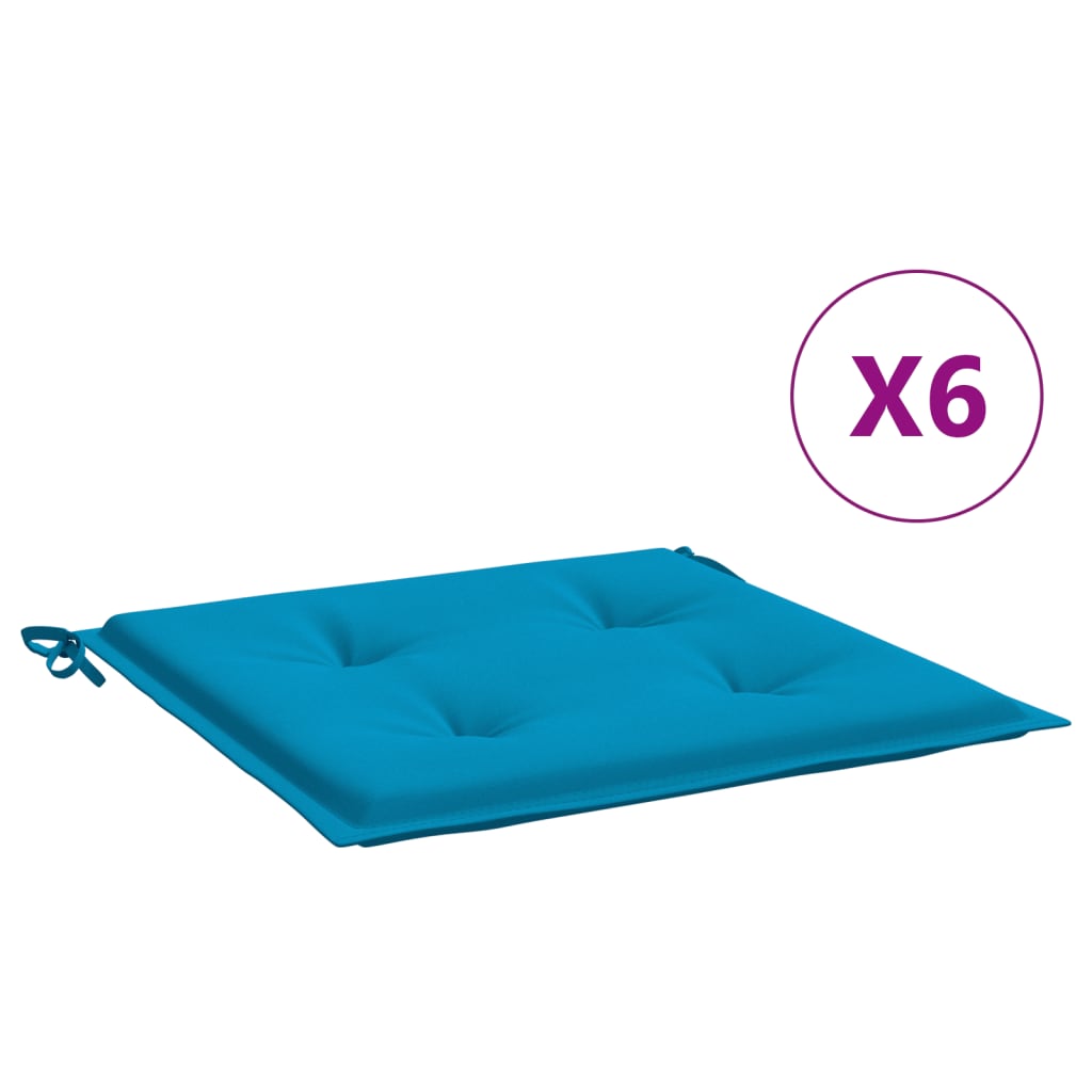 Vidaxl tuinstoelkussens 6 st 50x50x4 cm oxford stof blauw