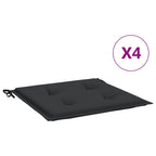 Vidaxl tuinstoelkussens 4 st 50x50x4 cm oxford stof zwart