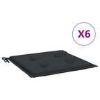 Vidaxl tuinstoelkussens 6 st 50x50x4 cm oxford stof zwart
