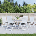 Vidaxl tuinstoelkussens 6 st 50x50x4 cm oxford stof zwart