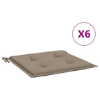 Vidaxl tuinstoelkussens 6 st 50x50x4 cm oxford stof taupe