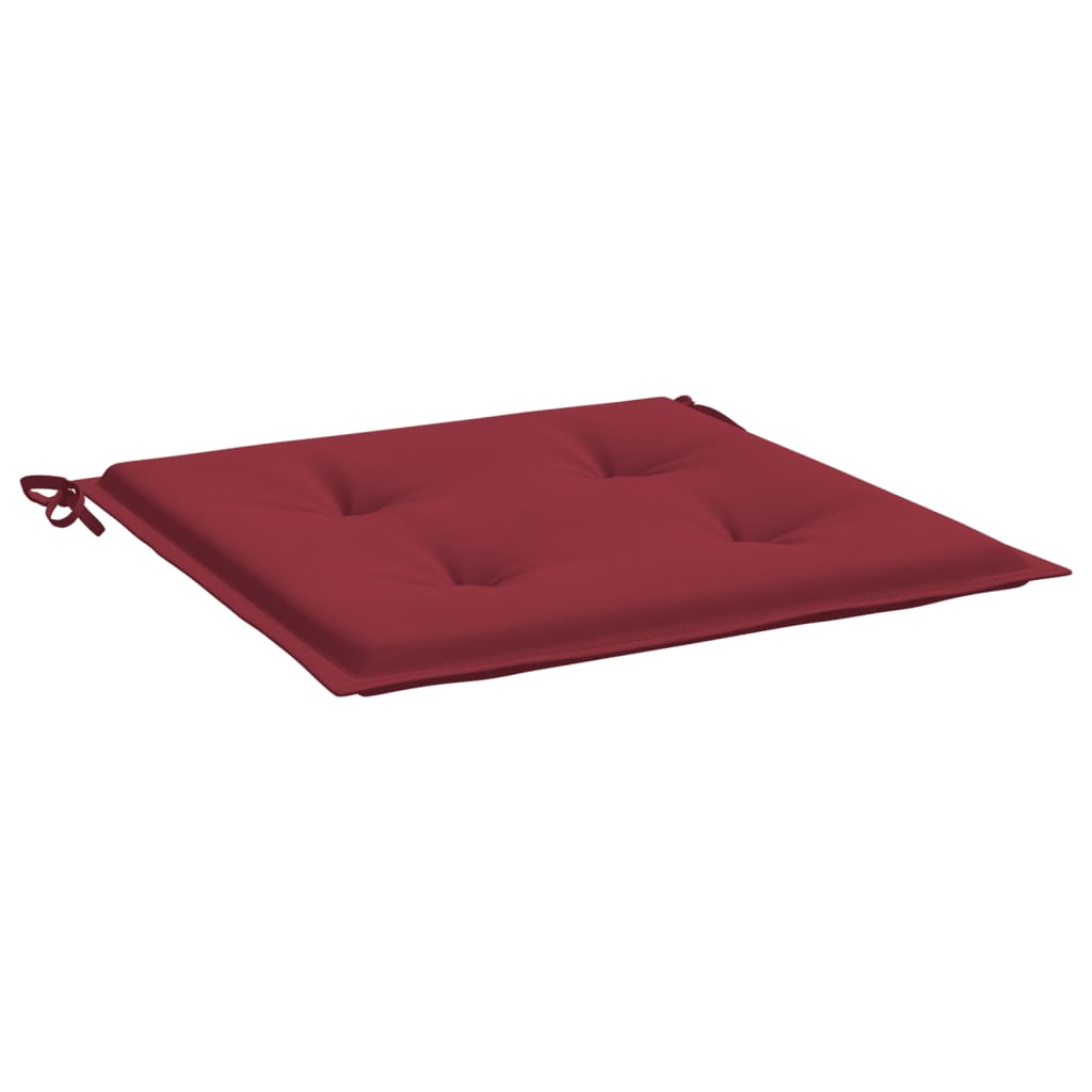 Vidaxl tuinstoelkussens 2 st 50x50x4 cm oxford stof wijnrood
