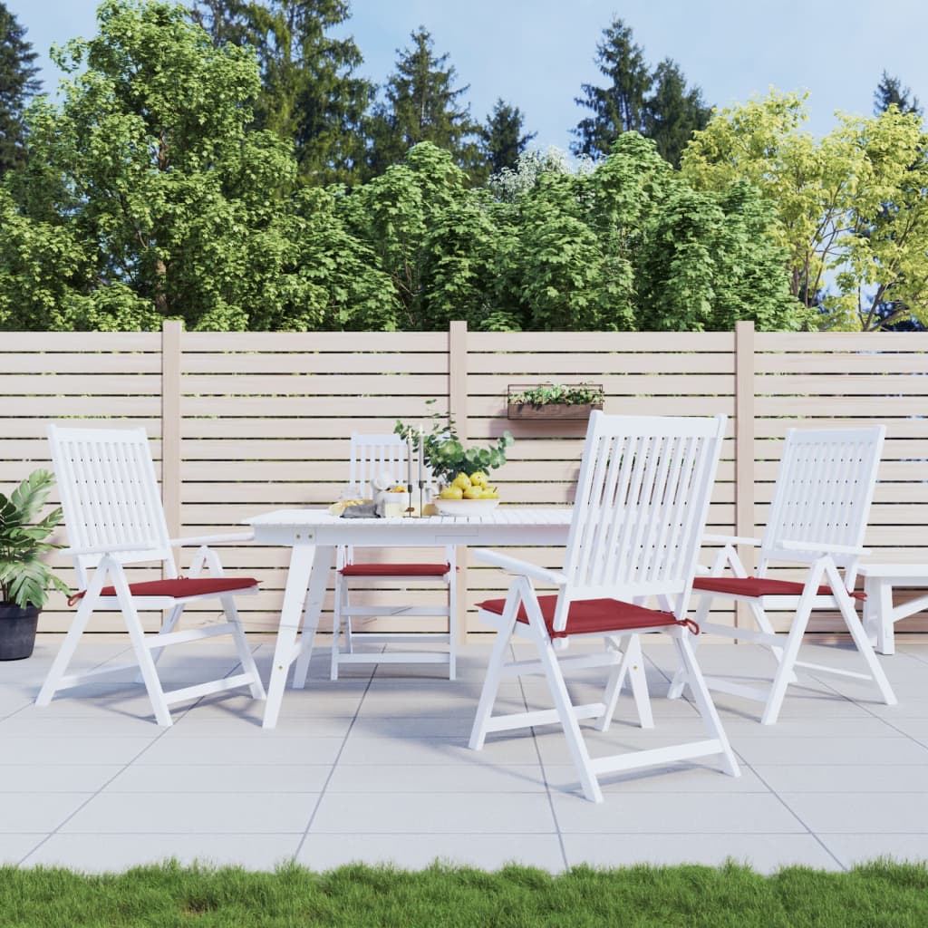Vidaxl tuinstoelkussens 4 st 50x50x4 cm oxford stof wijnrood