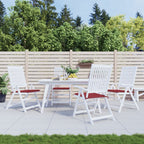 Vidaxl tuinstoelkussens 4 st 50x50x4 cm oxford stof wijnrood