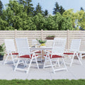 Vidaxl tuinstoelkussens 6 st 50x50x4 cm oxford stof wijnrood