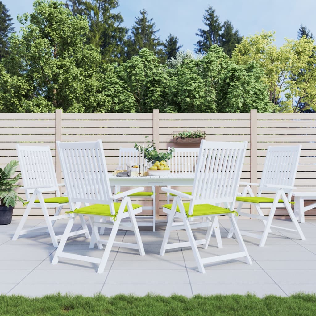 Vidaxl tuinstoelkussens 6 st 50x50x4 cm oxford stof felgroen