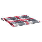 Vidaxl tuinstoelkussens 4 st 50x50x4 cm oxford stof ruitpatroon rood