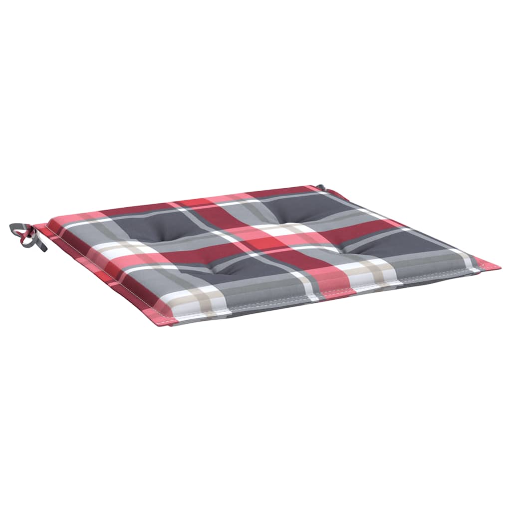 Vidaxl tuinstoelkussens 4 st 50x50x4 cm oxford stof ruitpatroon rood