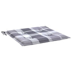 Vidaxl tuinstoelkussens 4 st 50x50x4 cm oxford stof ruitpatroon grijs