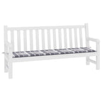 Vidaxl tuinbankkussen 200x50x4 cm oxford stof ruitpatroon grijs