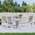 Vidaxl tuinstoelkussens 6 st hoge rug 120x50x3 cm stof taupe