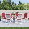 Vidaxl tuinstoelkussens 6 st hoge rug 120x50x3 cm stof wijnrood
