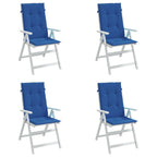 Vidaxl tuinstoelkussens 4 st hoge rug 120x50x3 cm stof koningsblauw