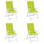 Vidaxl tuinstoelkussens 6 st hoge rug 120x50x3 cm stof heldergroen
