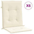 Vidaxl tuinstoelkussens 6 st 100x50x3 cm oxford stof crèmekleurig