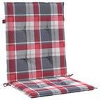 Vidaxl tuinstoelkussens 4 st 100x50x3 cm oxford stof ruitpatroon rood