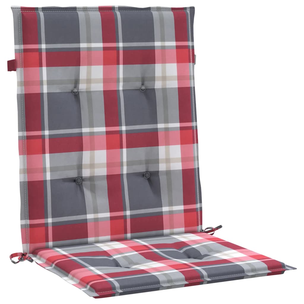 Vidaxl tuinstoelkussens 4 st 100x50x3 cm oxford stof ruitpatroon rood