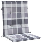 Vidaxl tuinstoelkussens 2 st 100x50x3 cm oxford stof ruitpatroon grijs