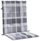 Vidaxl tuinstoelkussens 4 st 100x50x3 cm oxford stof ruitpatroon grijs
