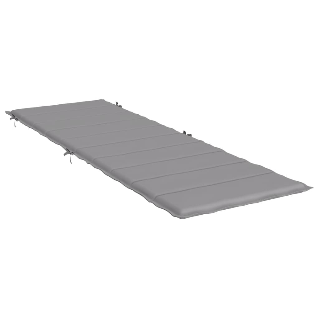 Vidaxl ligbedkussen 186x58x4 cm oxford stof grijs