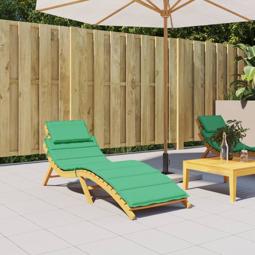 Vidaxl ligbedkussen 186x58x4 cm oxford stof groen