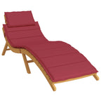 Vidaxl ligbedkussen 186x58x4 cm oxford stof wijnrood