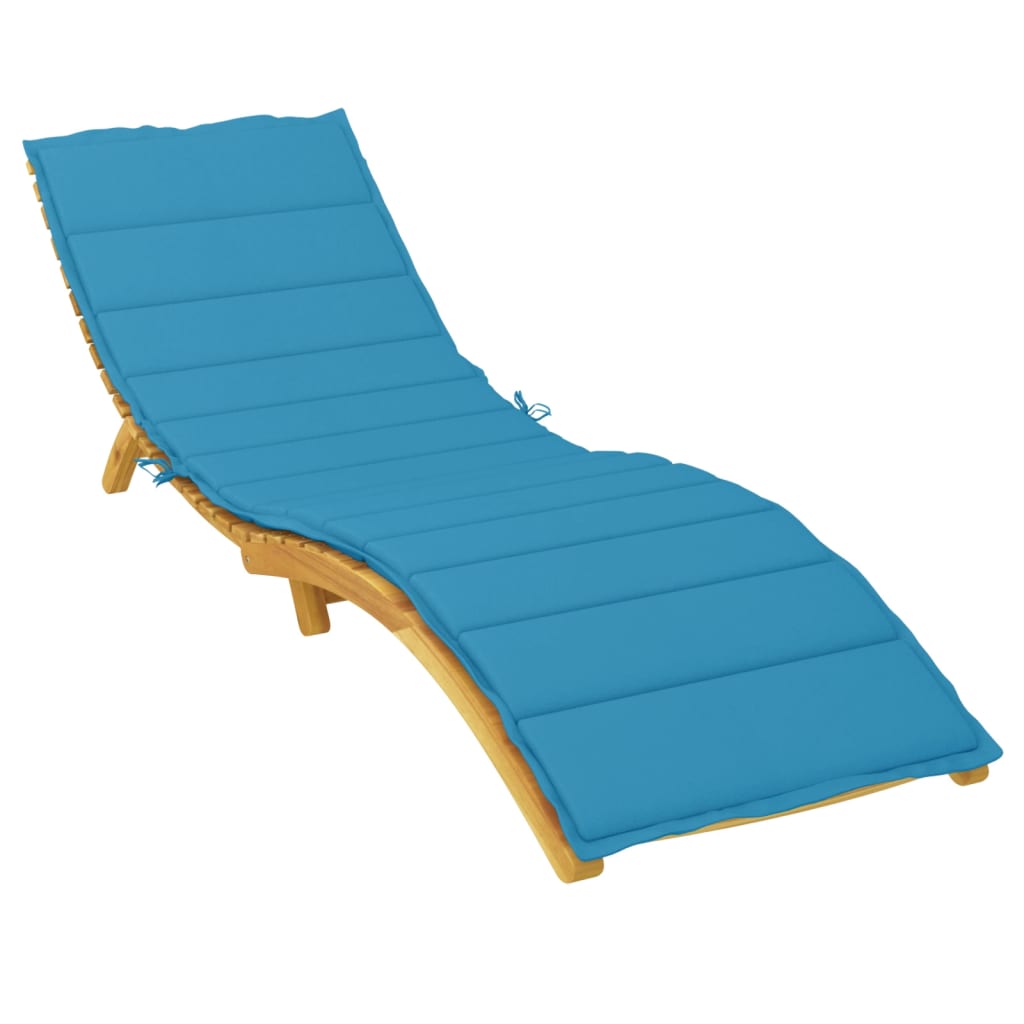 VidaXL Ligbedkussen 200x50x3cm oxford stof blauw
