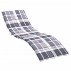 Vidaxl ligbedkussen200x60x3 cm oxford stof ruitpatroon grijs