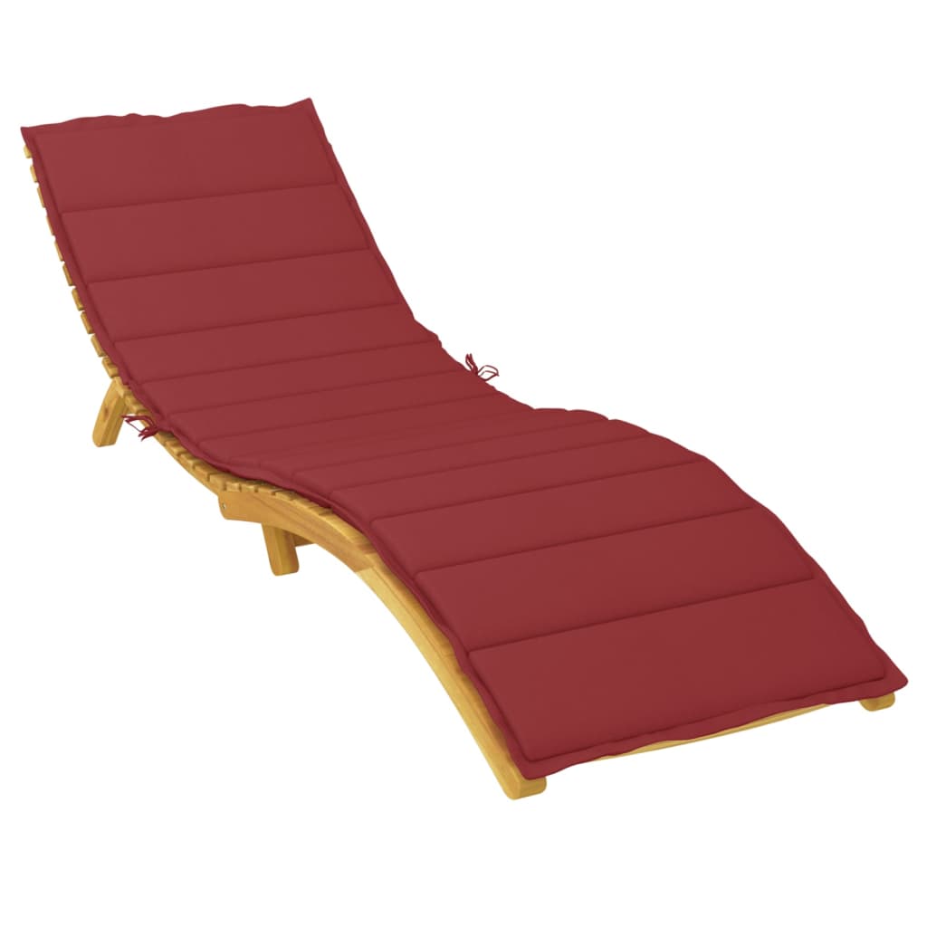 VidaXL Ligbedkussen 200x70x3 cm oxford stof wijnrood