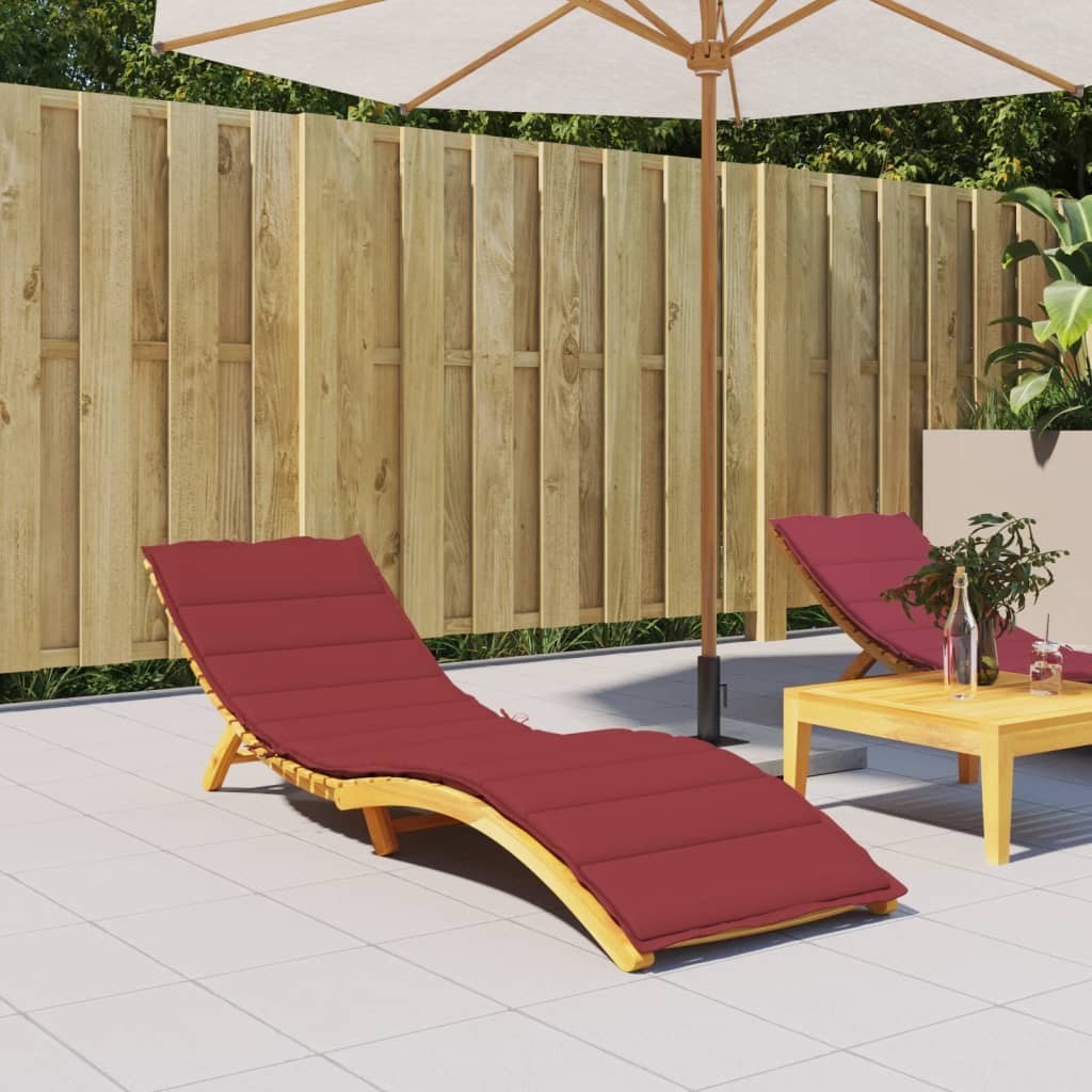 VidaXL Ligbedkussen 200x70x3 cm oxford stof wijnrood