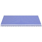 Vidaxl vervangingsdoek voor luifel 6x3,5 m blauw en wit
