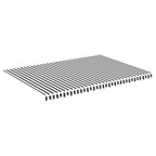 Vidaxl vervangingsdoek voor luifel 5x3,5 m antracietkleurig en wit