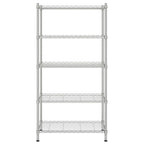 Vidaxl opbergrek 5-laags 250 kg 90x35x180 cm chroomkleurig