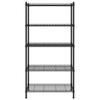 Vidaxl opbergrek 5-laags 250 kg 90x35x180 cm zwart